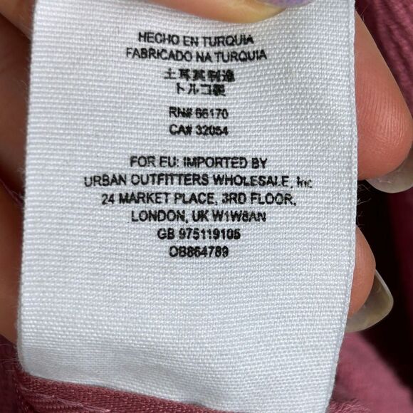 Free People Maise Button Front Blouse Long Puff Sleeve Top Rose Mauve Pink S M - Picture 13 of 14